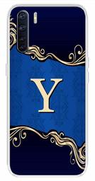 Amazon Brand - Solimo Designer Multicolor Blue Pattern Alphabet-Y Printed Soft Back Case Mobile Cover for Oppo F15