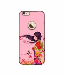 Amazon Brand - Solimo Designer Lady Vector Pattern 3D Printed Hard Back Case Mobile Cover for Apple iPhone 6 / 6S (Logo Cut)