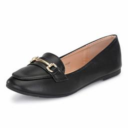 Flavia Women's Black Ballet Flats-6 UK (38 EU) (7 US) (FK/WQ009/BLK)