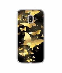 Amazon Brand - Solimo Designer Golden Butterfly Pattern UV Printed Soft Back Case Mobile Cover for Samsung Galaxy J4