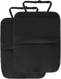 AmazonBasics Waterproof Car Seat Protector, Kick Mat and Back Seat Storage Organizer, 3 pockets, iPad Tablet Holder