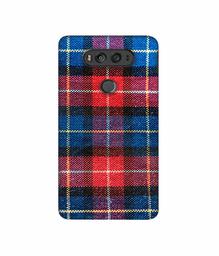 Amazon Brand - Solimo Designer Check Cloth 3D Printed Hard Back Case Mobile Cover for LG V20