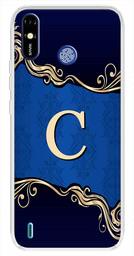 Amazon Brand - Solimo Designer Multicolor Blue Pattern Alphabet-C Printed Soft Back Case Mobile Cover for Tecno Spark Go Plus