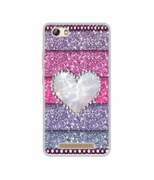 Amazon Brand - Solimo Designer Stone Heart UV Printed Soft Back Case Mobile Cover for Gionee Marathon M5 lite