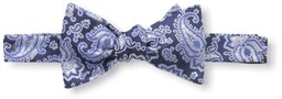 Franklin Tailored Men's Paisley Bow Tie, Blue