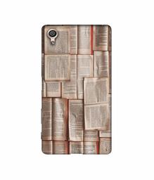 Amazon Brand - Solimo Designer Books Texture 3D Printed Hard Back Case Mobile Cover for Sony Xperia X