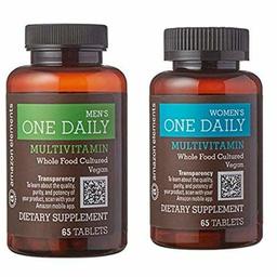 Bundle & Save - Amazon Elements Men's and Women's One Daily Multivitamins, Vegan, 65 Tablets, 2 month supply