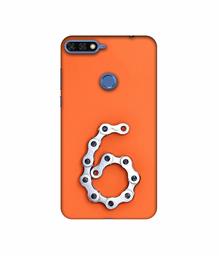 Amazon Brand - Solimo Designer Number Six 3D Printed Hard Back Case Mobile Cover for Huawei Honor 7A