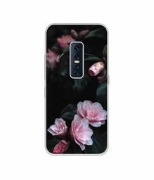 Amazon Brand - Solimo Designer Dark Flowers Photography UV Printed Soft Back Case Mobile Cover for Vivo V17 Pro