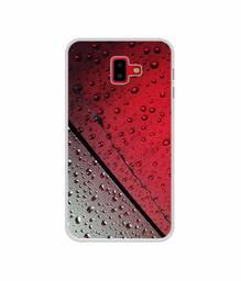 Amazon Brand - Solimo Designer Water Drop On Glass UV Printed Soft Back Case Mobile Cover for Samsung Galaxy J6 Plus