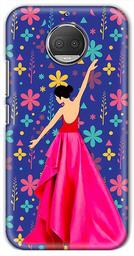 Amazon Brand - Solimo Designer Girl Blue Flower Design 3D Printed Hard Back Case Mobile Cover for Motorola Moto G5S Plus