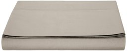 AmazonBasics Flat Sheet Polycotton Thread Count 200, grey, 180 x 290 + 10 cm