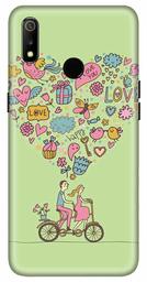 Amazon Brand - Solimo Designer Love Pattern 3D Printed Hard Back Case Mobile Cover for Realme 3 / Realme 3i