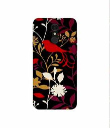 Amazon Brand - Solimo Designer Flower Bunch Pain On Cloth 3D Printed Hard Back Case Mobile Cover for LG Q7