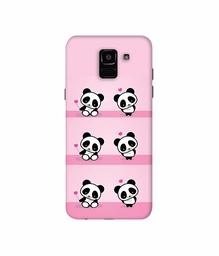 Amazon Brand - Solimo Designer Panda Pattern 3D Printed Hard Back Case Mobile Cover for Samsung Galaxy J6