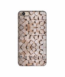 Amazon Brand - Solimo Designer No Hate On Wooden Block 3D Printed Hard Back Case Mobile Cover for Vivo Y53