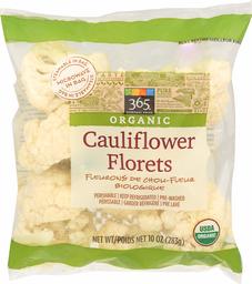 365 EVERYDAY VALUE Organic Cauliflower Florets, 10 OZ