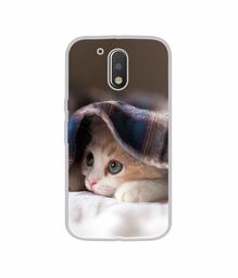 Amazon Brand - Solimo Designer Sleepy Kitten UV Printed Soft Back Case Mobile Cover for Motorola Moto G4 Plus