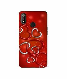 Amazon Brand - Solimo Designer Hearts 3D Printed Hard Back Case Mobile Cover for Realme 3 / Realme 3i