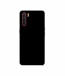 Amazon Brand - Solimo Designer Solid Black 3D Printed Hard Back Case Mobile Cover for Oppo A91