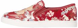 Red Wagon Girls' Slip on Skate Low-Top Sneakers, Multicolor Red Floral, 10.5