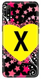 Amazon Brand - Solimo Designer Heart Pattern Alphabet-X 3D Printed Hard Back Case Mobile Cover for Realme 3 / Realme 3i