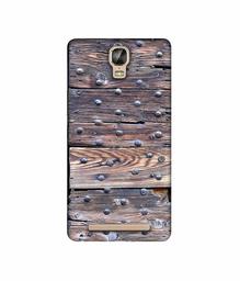 Amazon Brand - Solimo Designer Wooden Blocks Check 3D Printed Hard Back Case Mobile Cover for Gionee Marathon M5 Plus