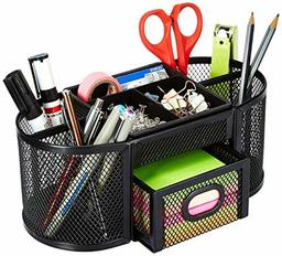 AmazonBasics DSN-02950 Mesh Desk Organizer, Black