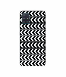 Amazon Brand - Solimo Designer Horizontal Arrow Texture 3D Printed Hard Back Case Mobile Cover for Samsung Galaxy A51