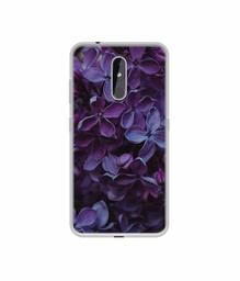 Amazon Brand - Solimo Designer Purple Flowers UV Printed Soft Back Case Mobile Cover for Nokia 3.2