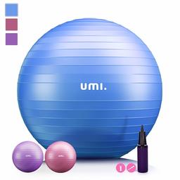 UMI. by Amazon - Palla Fitness con Pompa 65cm 75cm Anti-Scoppio Palla Svizzero Palla per Yoga Pilates Fisioterapia Esercizi Casa Palestra