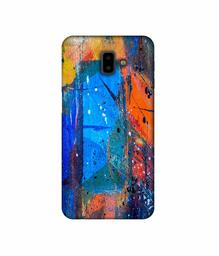 Amazon Brand - Solimo Designer Blue and Orange Brush 3D Printed Hard Back Case Mobile Cover for Samsung Galaxy J6 Plus