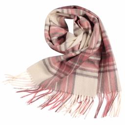 WAMSOFT Spring Wool Scarf Women, Mens Elegant Fashion Scarf Wrap 100% Wool School Office Outdoor Tartan Pashmina Shawl Wrap Face Scarf Gift(Pink Plaid)