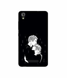 Amazon Brand - Solimo Designer Couples Standing in Rain UV Printed Soft Back Case Mobile Cover for Gionee Pioneer P5W