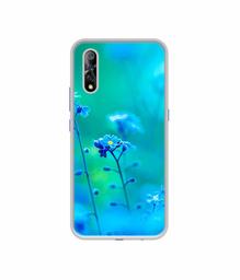 Amazon Brand - Solimo Designer Blue Flower UV Printed Soft Back Case Mobile Cover for Vivo S1 / Vivo Z1x