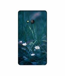 Amazon Brand - Solimo Designer White Flower 3D Printed Hard Back Case Mobile Cover for Microsoft Lumia 540