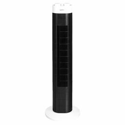 AmazonBasics - Ventilador de columna portátil oscilante con 3 velocidades y temporizador, 45 W