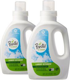 Presto! 96% Biobased Liquid Laundry Detergent, Mountainside Herbal Scent, 106 Loads (2-pack, 40oz/53 loads each)