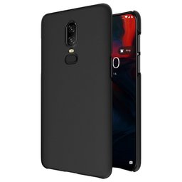 Amazon Brand - Solimo Mobile Cover (Hard Back & Slim) for OnePlus 6 (Black)