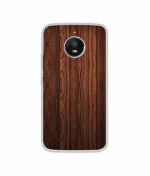 Amazon Brand - Solimo Designer Wooden Texture UV Printed Soft Back Case Mobile Cover for Motorola Moto E4 Plus