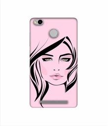 Amazon Brand - Solimo Designer Pink Lady Pattern 3D Printed Hard Back Case Mobile Cover for Xiaomi Redmi 3S Prime