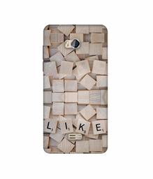 Amazon Brand - Solimo Designer Like On Wooden Block 3D Printed Hard Back Case Mobile Cover for Micromax Bolt Q336