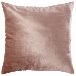 Amazon Brand – Rivet Contemporary Shiny Luxe Velvet Throw Pillow - 17 x 17 Inch, Blush