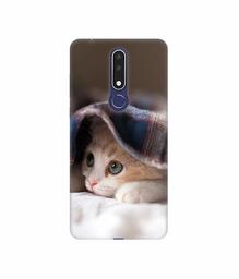 Amazon Brand - Solimo Designer Sleepy Kitten 3D Printed Hard Back Case Mobile Cover for Nokia 3.1 Plus