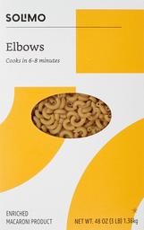 Solimo Pasta, Elbows, 48oz