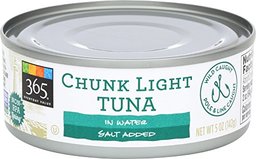 365 Everyday Value, Chunk Light Tuna in Water Salt Added, 5 Ounce