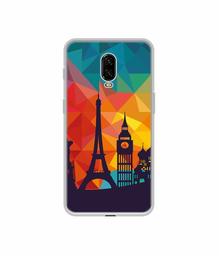 Amazon Brand - Solimo Designer Colored Paris UV Printed Soft Back Case Mobile Cover for OnePlus 6T