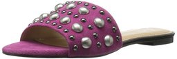 Amazon Brand - The Fix Women's Finley Dome Stud Slide Sandal,Fuchsia,8.5 B US