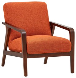 Amazon Brand – Rivet Huxley Mid-Century Accent Chair, Burnt Orange