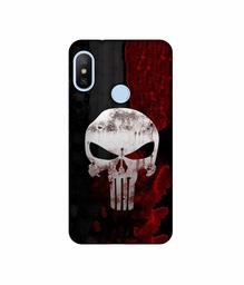 Amazon Brand - Solimo Designer Punisher Skull 3D Printed Hard Back Case Mobile Cover for Mi Redmi 6 Pro